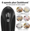 6 Speed Hand Mixer with Snap-On Case, Black - Image 6