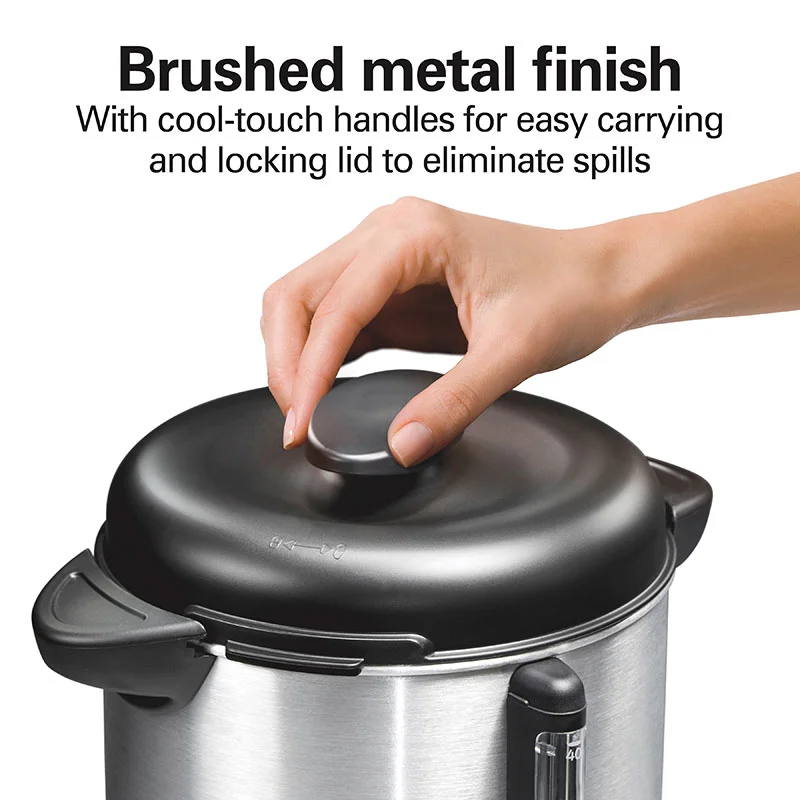 40 Cup Coffee Urn, Black & Stainless - Image 7
