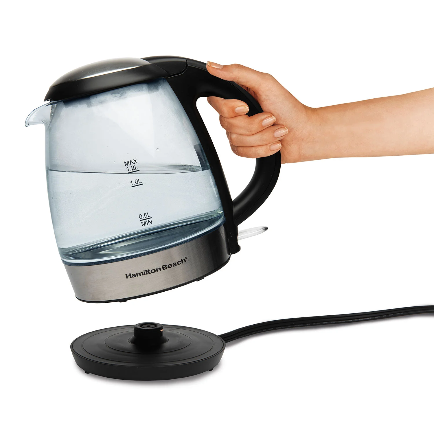 Alternative view of Compact 1.2 Liter Glass Kettle