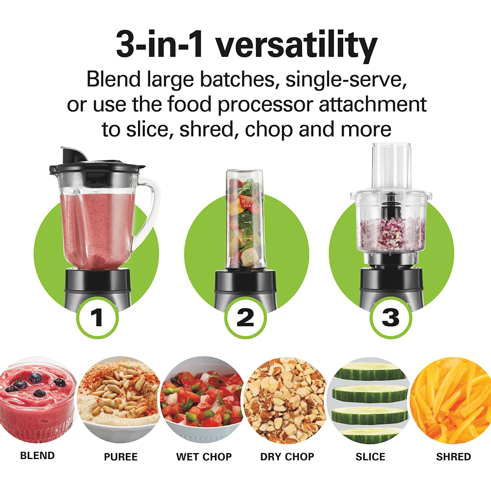 Alternative view of 3-in-1 Blender and Food Processor