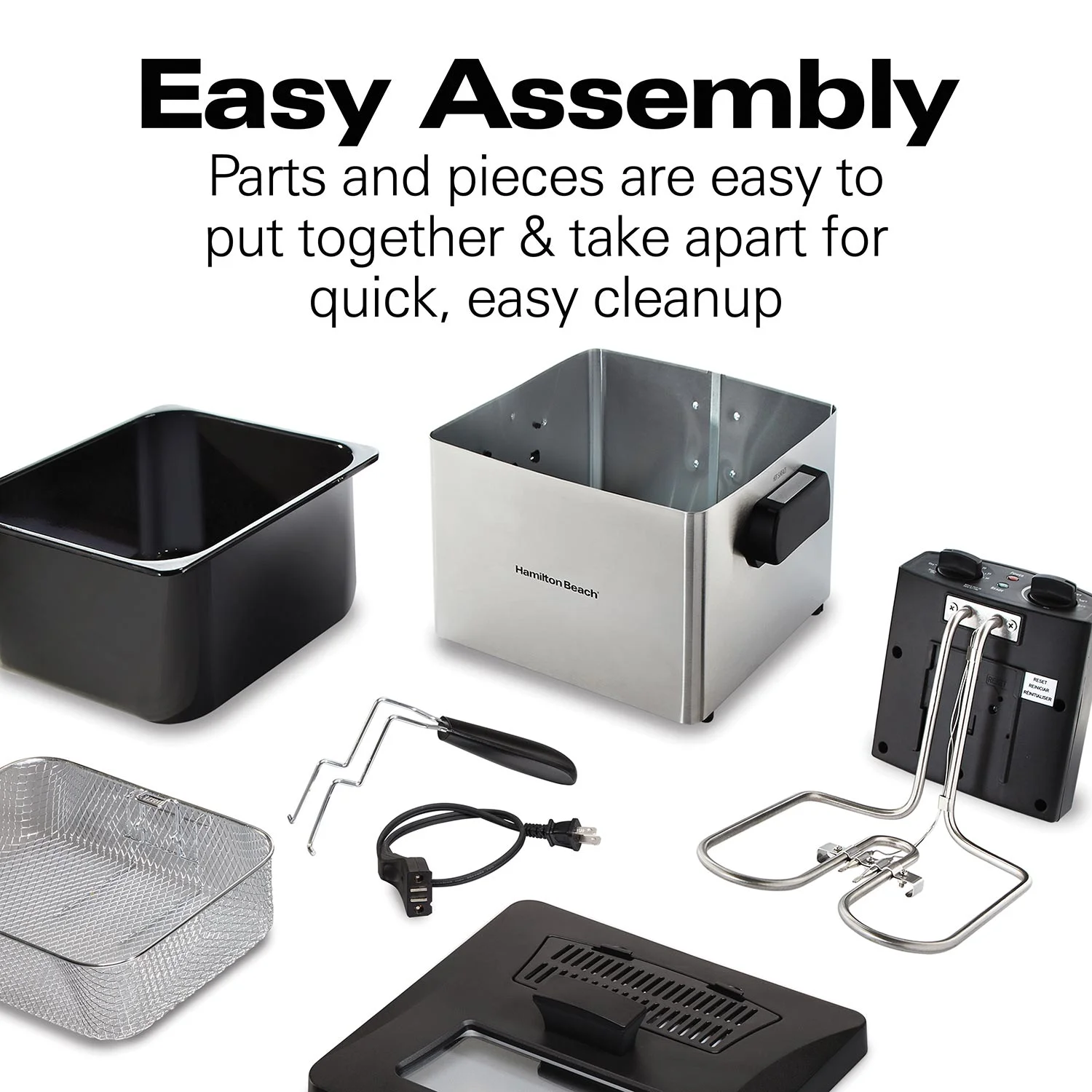 Deep Fryer, 2.8 Liter/3 Quart Oil Capacity with Adjustable Temperature & Timer - Image 7