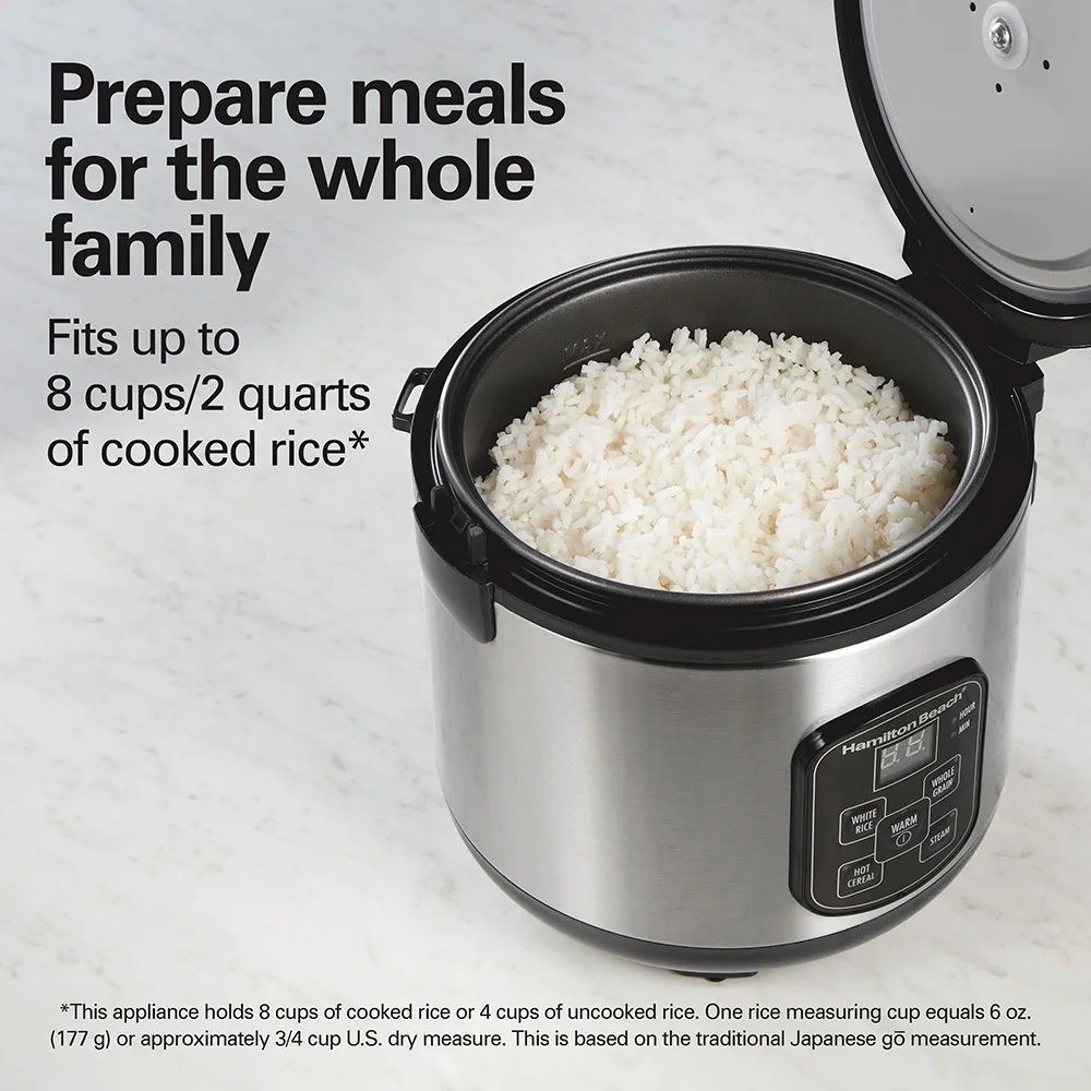 8 Cup Capacity (Cooked) Rice Cooker & Food Steamer - Image 3