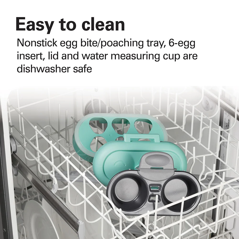Egg Bites Maker with Hard-Boiled Eggs Insert, Teal - Image 6