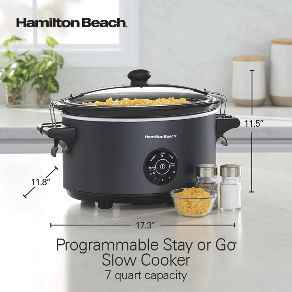 7 Quart Programmable Stay or Go® Slow Cooker, Black - Image 8