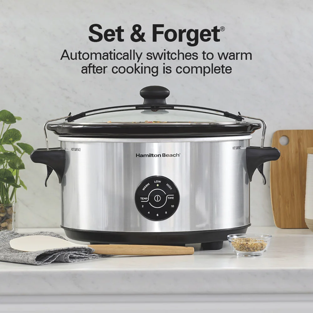 7 Quart Programmable Stay or Go® Slow Cooker, Silver - Image 6