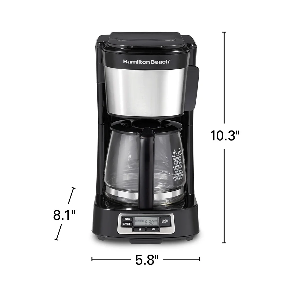 FrontFill® Mini Brew 5 Cup Programmable Coffee Maker - Image 8