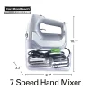 Hamilton Beach® Professional 7 Speed Hand Mixer with Snap-On Case Chrome and Silver - Image 6
