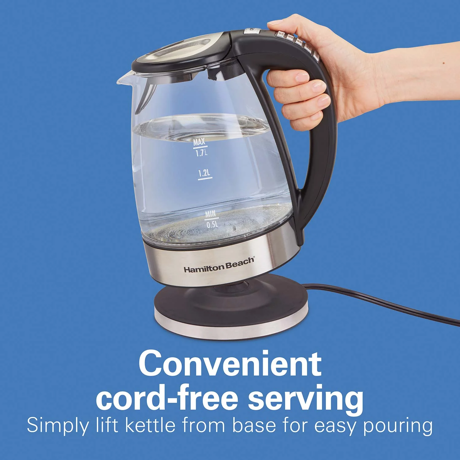 1.7 Liter Variable Temperature Glass Kettle - Image 6