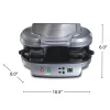 Dual Breakfast Sandwich Maker, Silver - Image 9