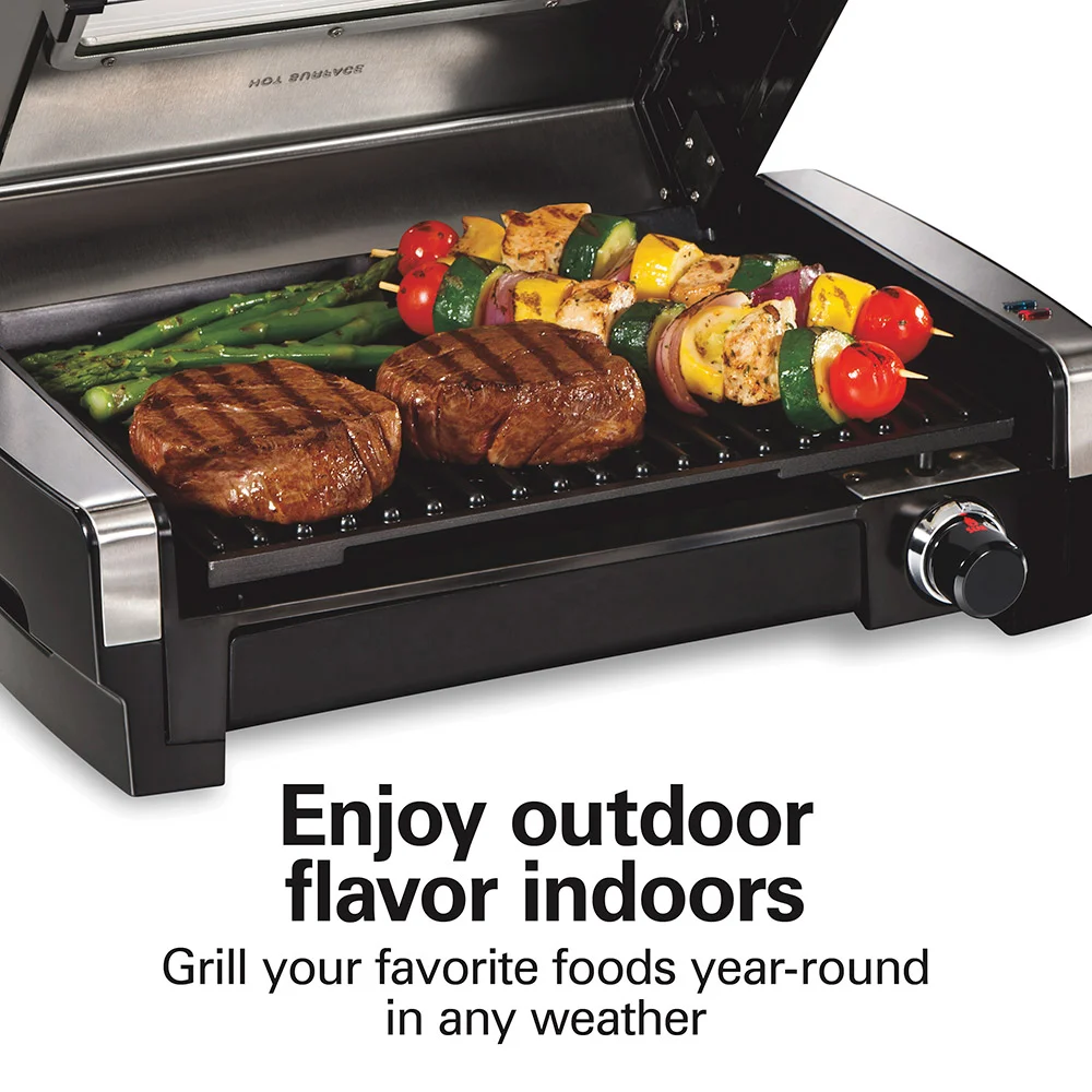 Alternative view of Searing Grill with Lid Window