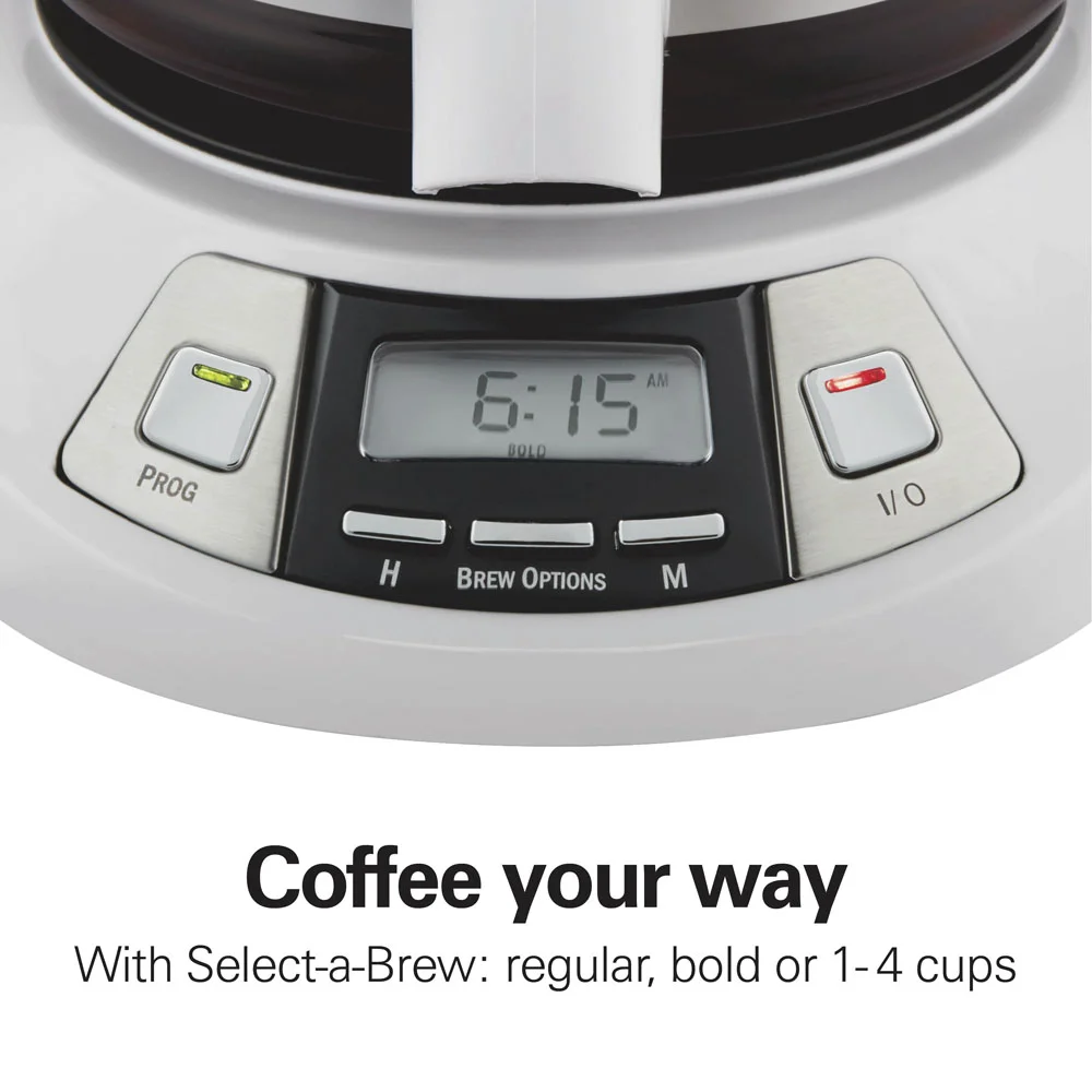 Programmable Coffee Maker, White - Image 4