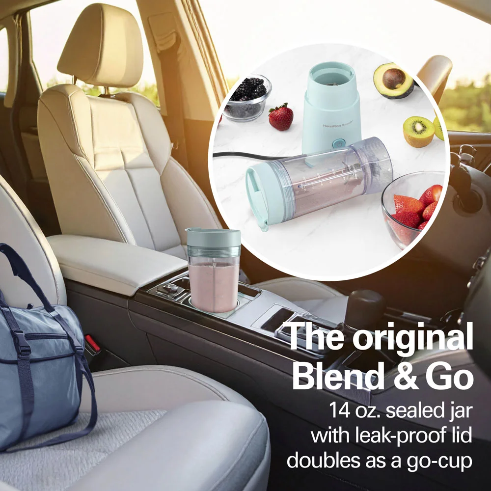 Alternative view of Personal Blender with Leak-Proof Travel Lid, Ice Blue