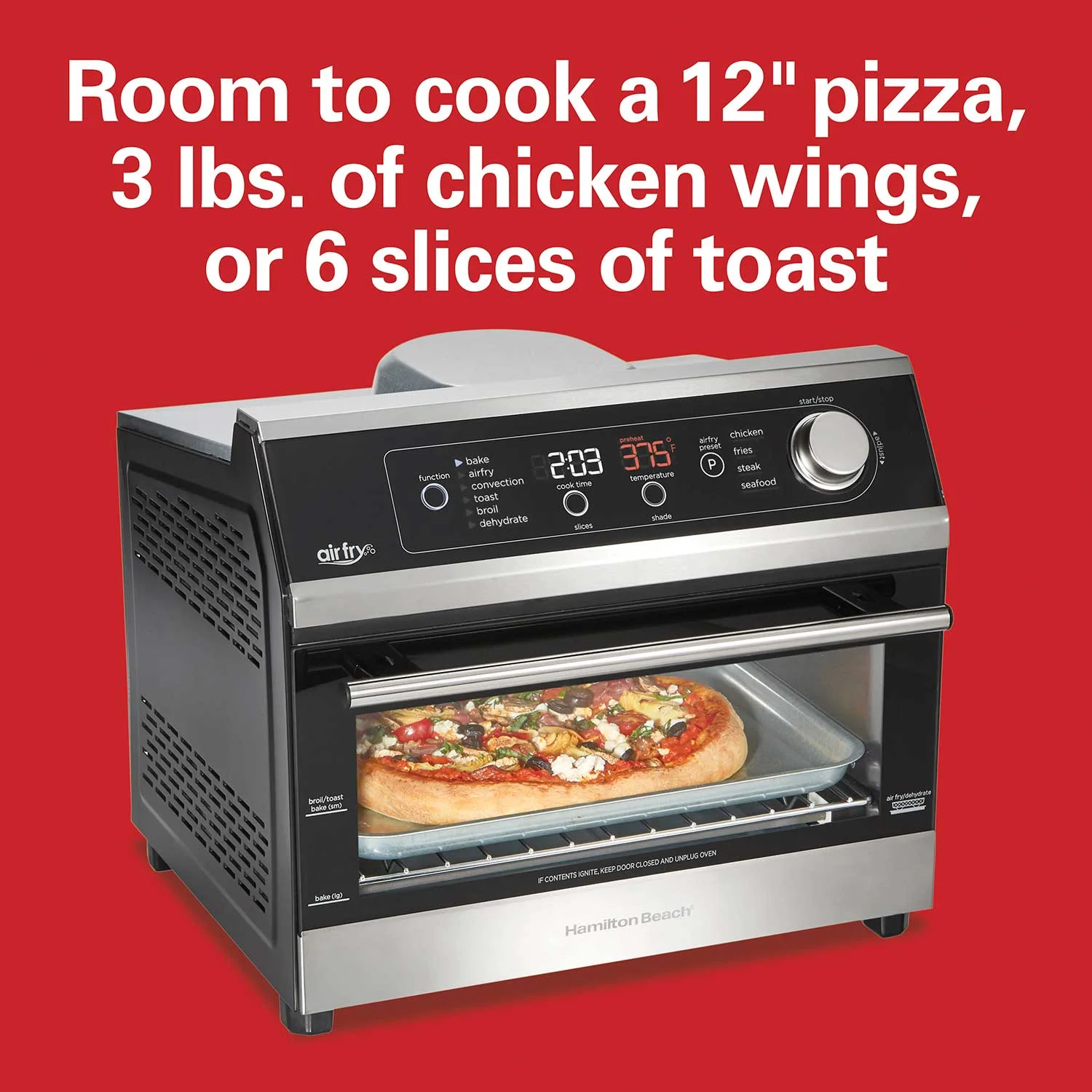 Digital Air Fryer Toaster Oven, 6 Slice Capacity - Image 5