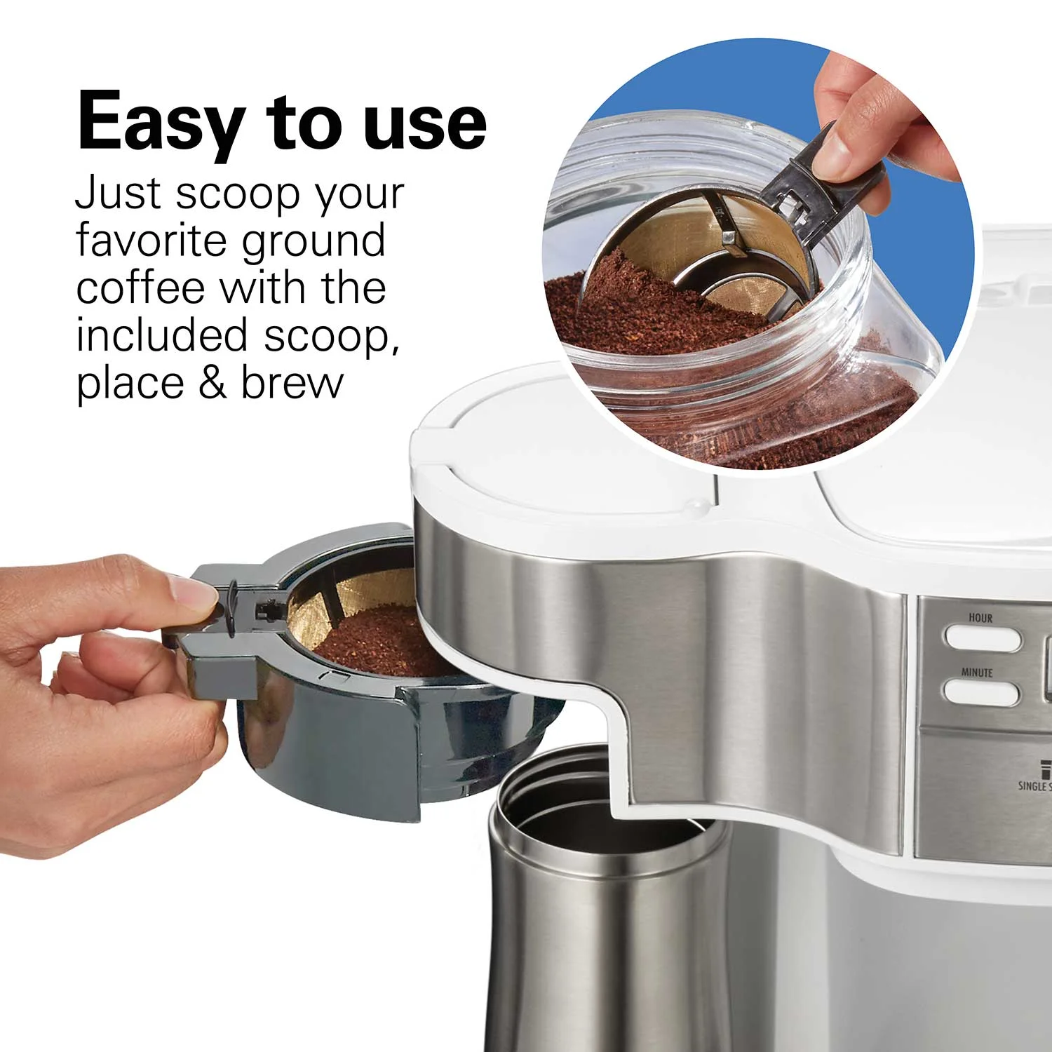 12 Cup 2-Way Programmable Coffee Maker White - Image 5