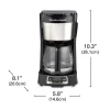 FrontFill® 5 Cup Compact Coffee Maker with Programmable Clock & Glass Carafe - Image 8