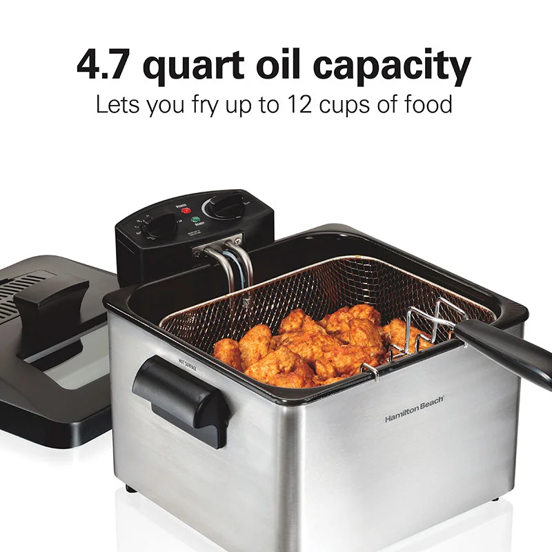 Alternative view of Deep Fryer, 4.5 Liters/19 Cup Oil Capacity Professional-Style with 3 Baskets