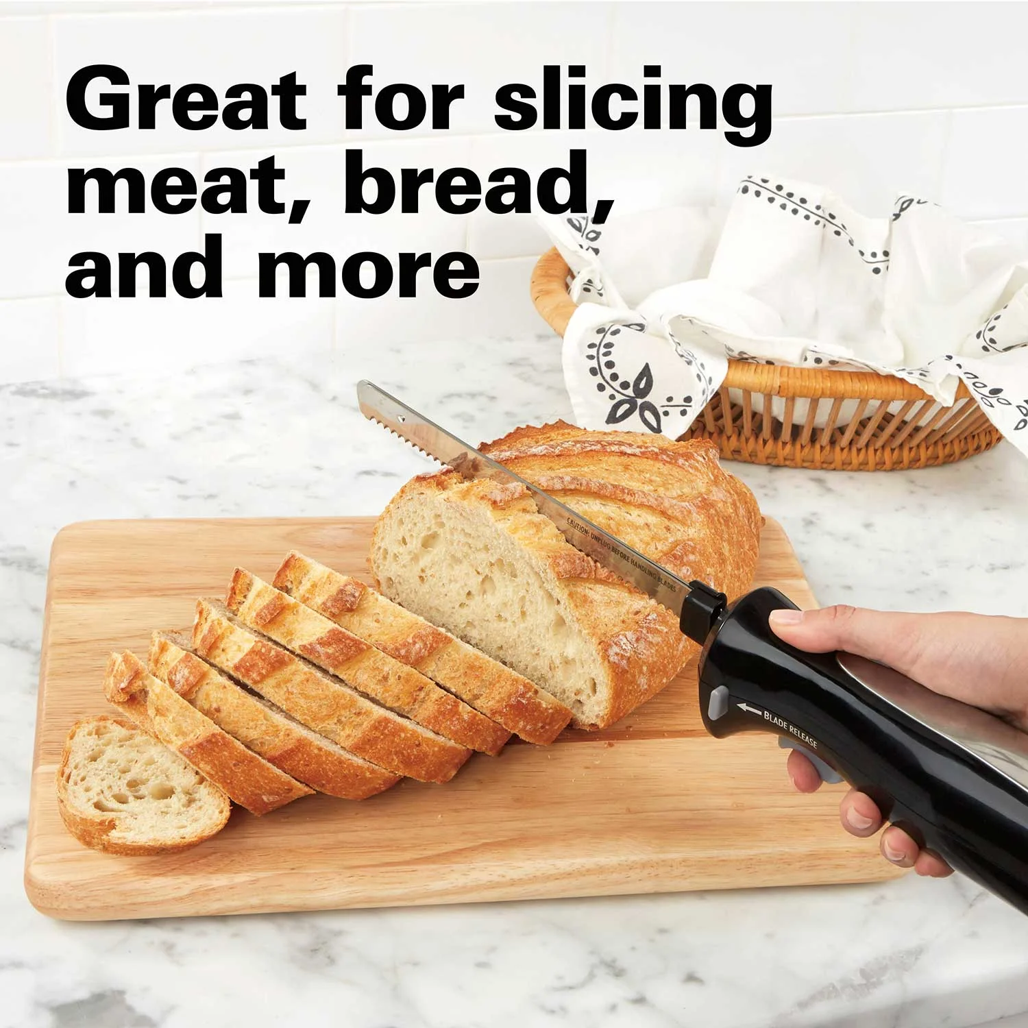 Alternative view of Electric Knife Set with Cool-Touch Ergonomic Handle and Storage Case