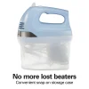 6 Speed Hand Mixer with Snap-On Case, Light Blue - Image 3