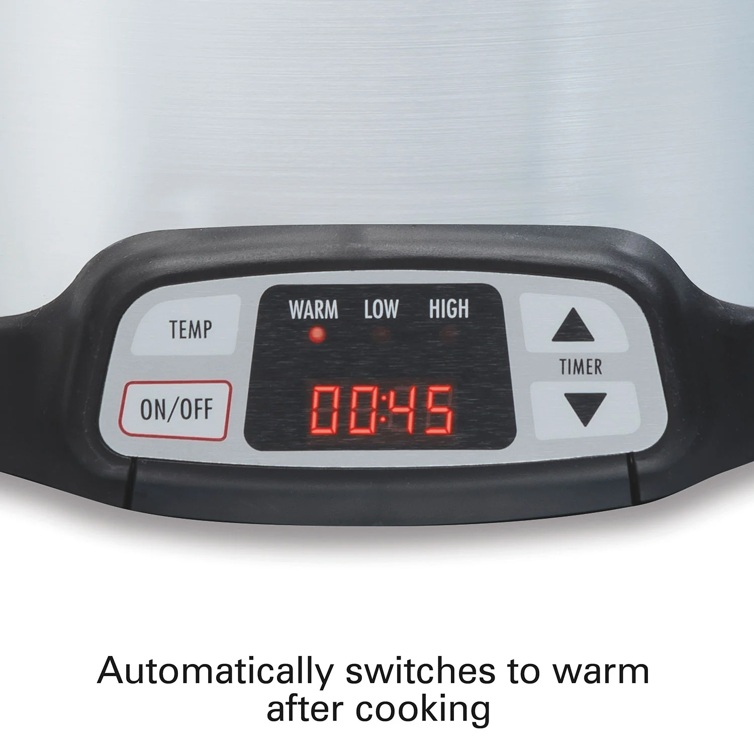 8 Quart Programmable Countdown Slow Cooker, Silver - Image 4