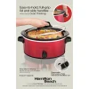 6 Quart Oval Slow Cooker, Red - Image 8