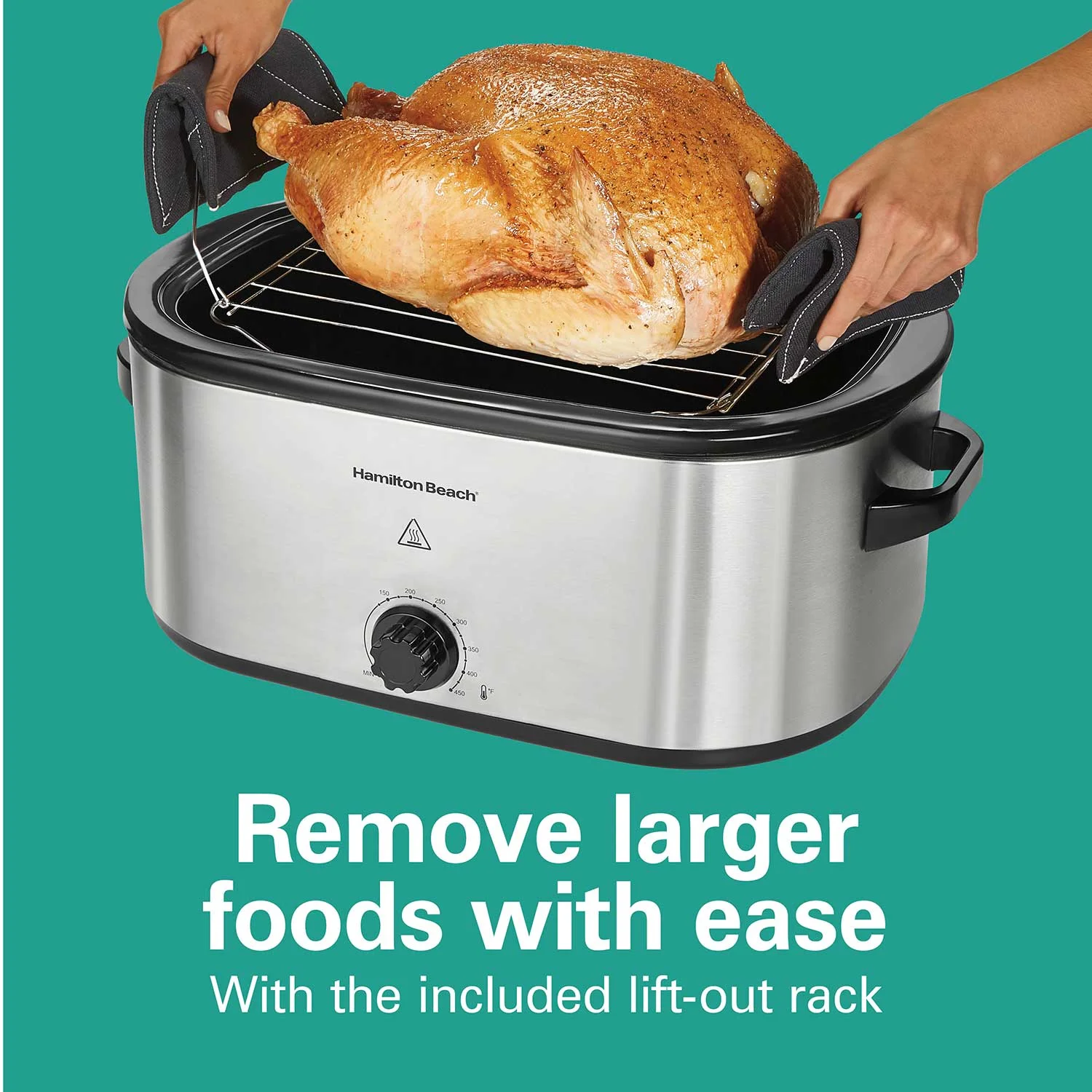 Electric Roaster Oven 22 Quarts, Stainless Steel - Image 6