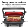 Panini Press & Gourmet Sandwich Maker, Red - Image 4
