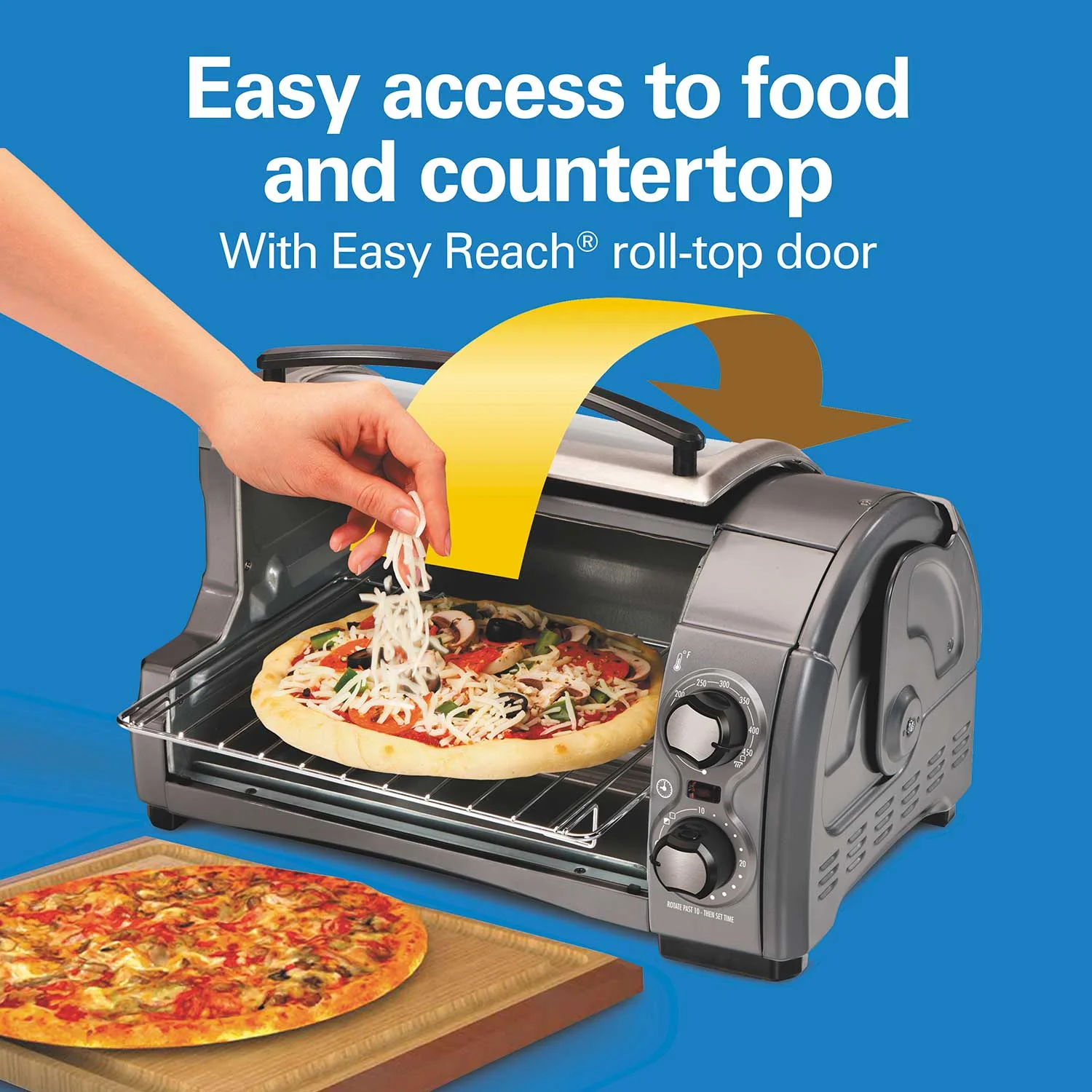 Alternative view of Easy Reach® 4 Slice Toaster Oven with Roll-Top Door