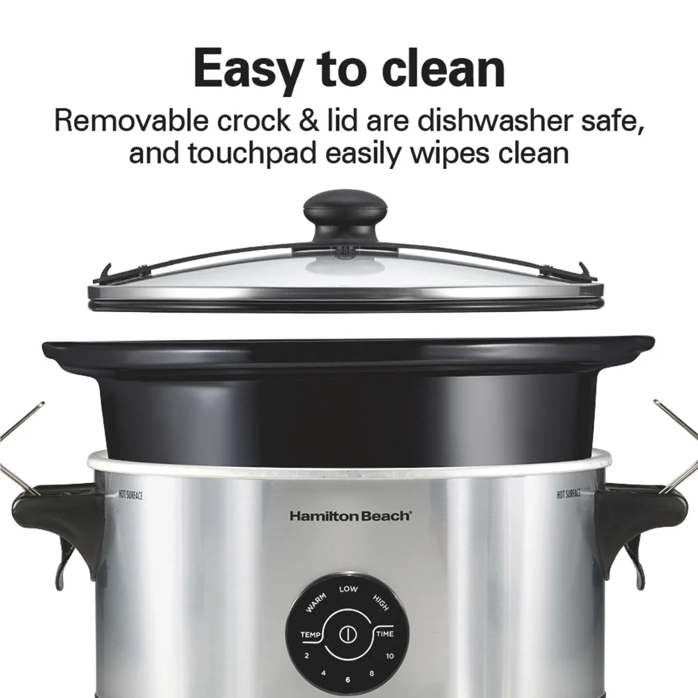 7 Quart Programmable Stay or Go® Slow Cooker, Silver - Image 7