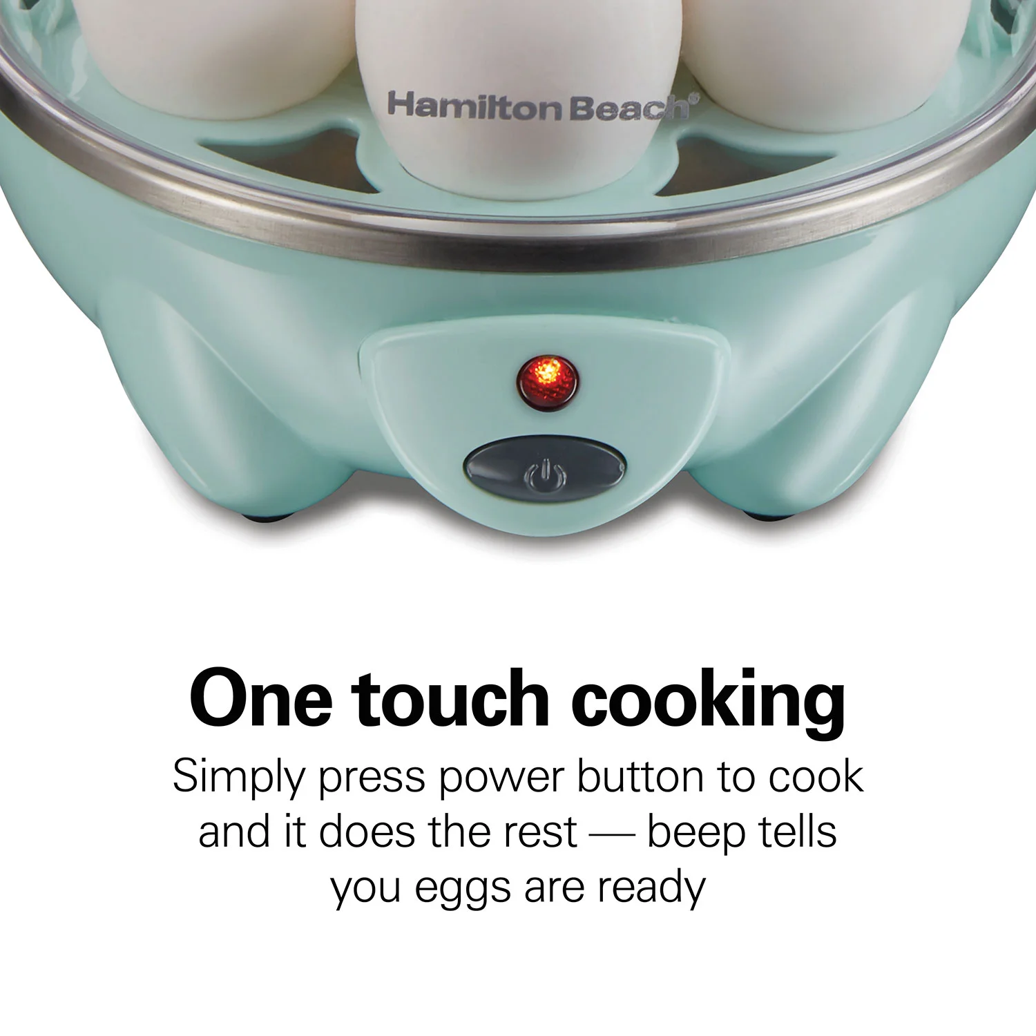 3-in-1 Egg Cooker with 7 Egg Capacity, Teal - Image 5