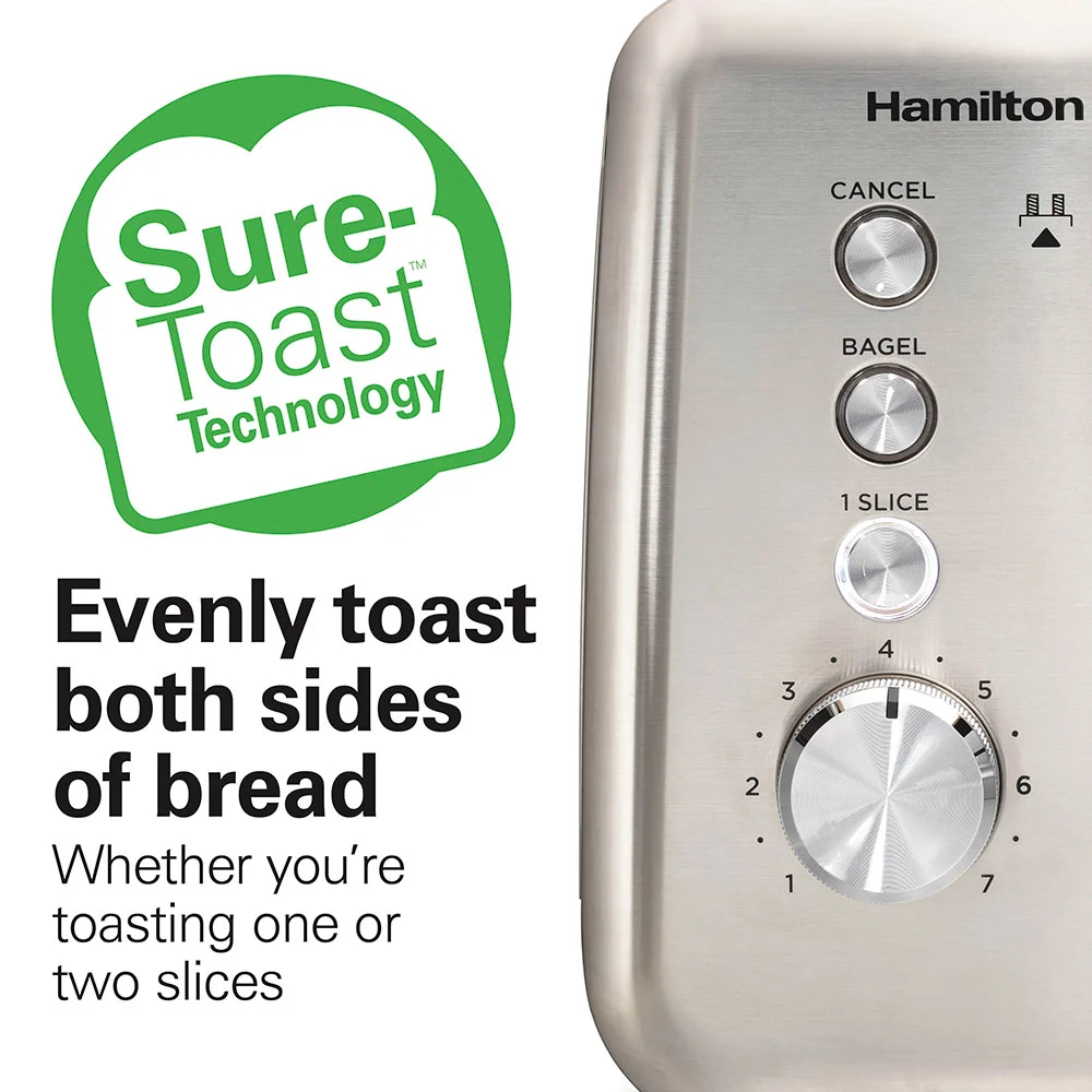 Alternative view of Sleek Stainless Steel 2 Slice Toaster