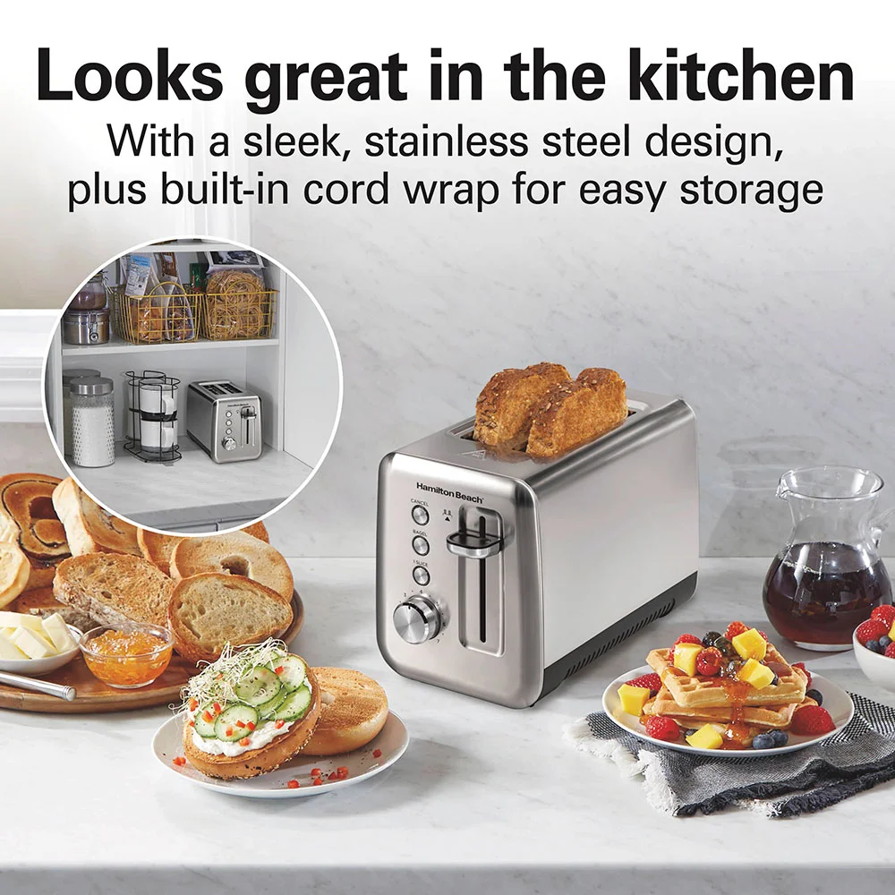 Sleek Stainless Steel 2 Slice Toaster - Image 6