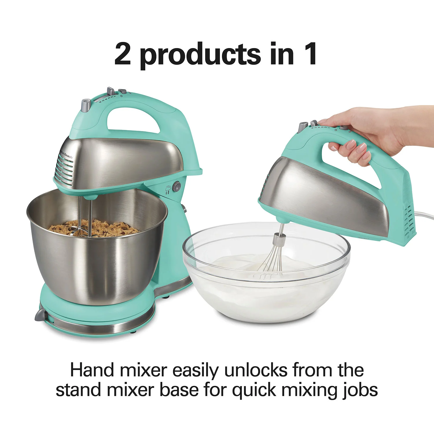 Alternative view of 6 Speed Stand Mixer, Aqua Blue