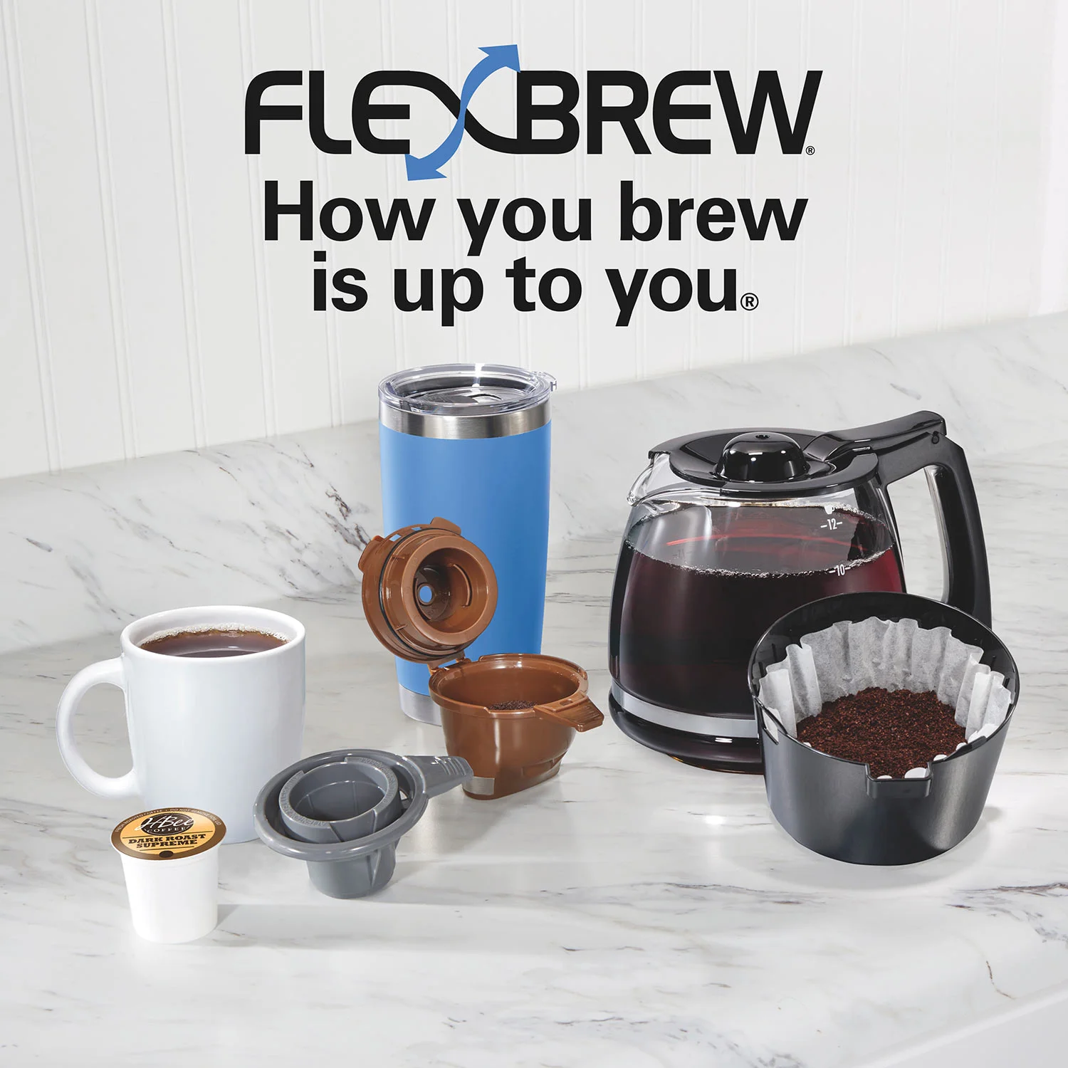 Recertified FlexBrew® Trio Coffee Maker, Black Stainless - Image 7