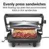 Panini Press & Gourmet Sandwich Maker, Silver - Image 4