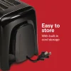 2 Slice Metal Toaster, Black - Image 7