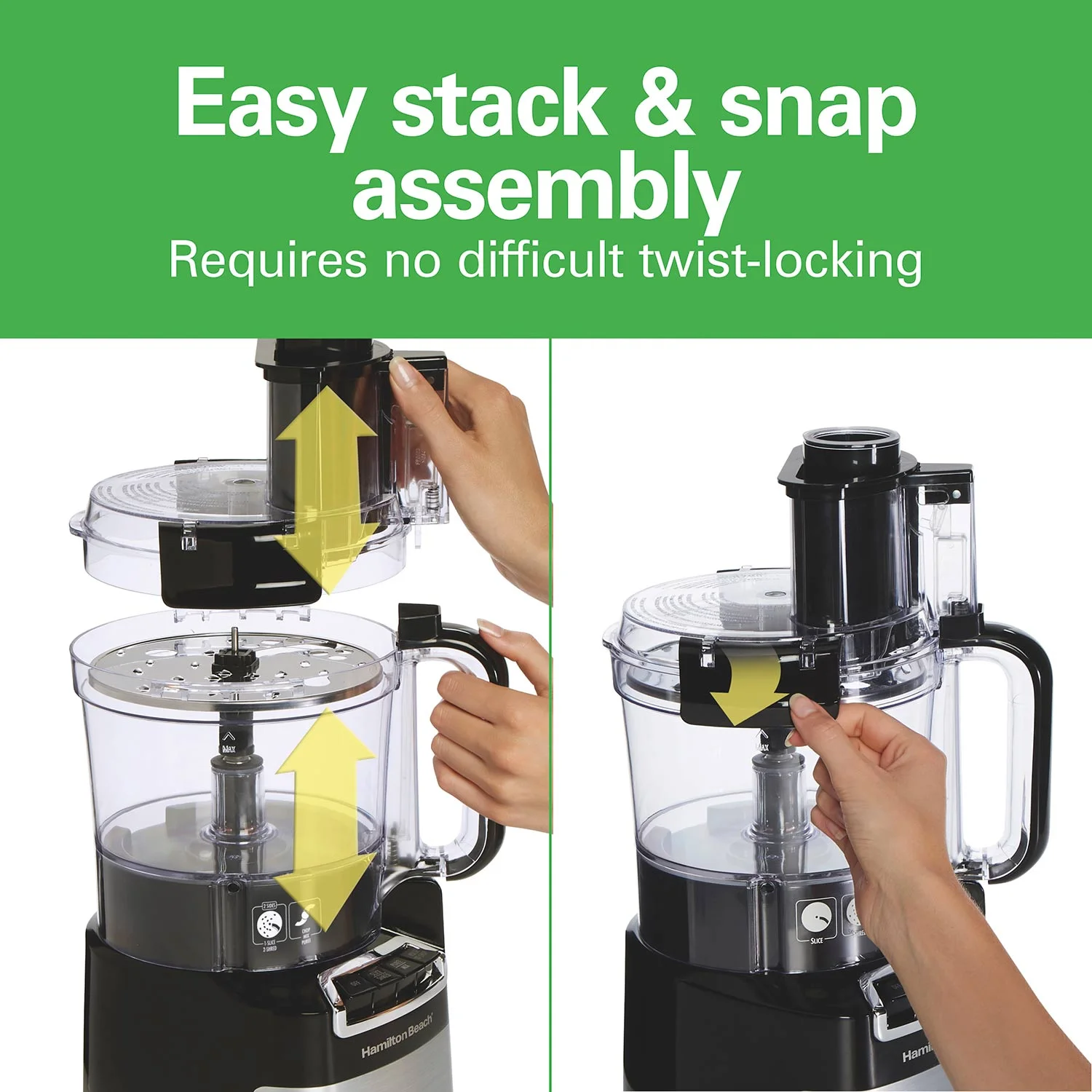 Hamilton Beach® Stack & Snap™ 10-Cup Food Processor, 70723G - Image 4