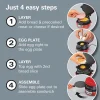 Breakfast Sandwich Maker, Red - Image 5