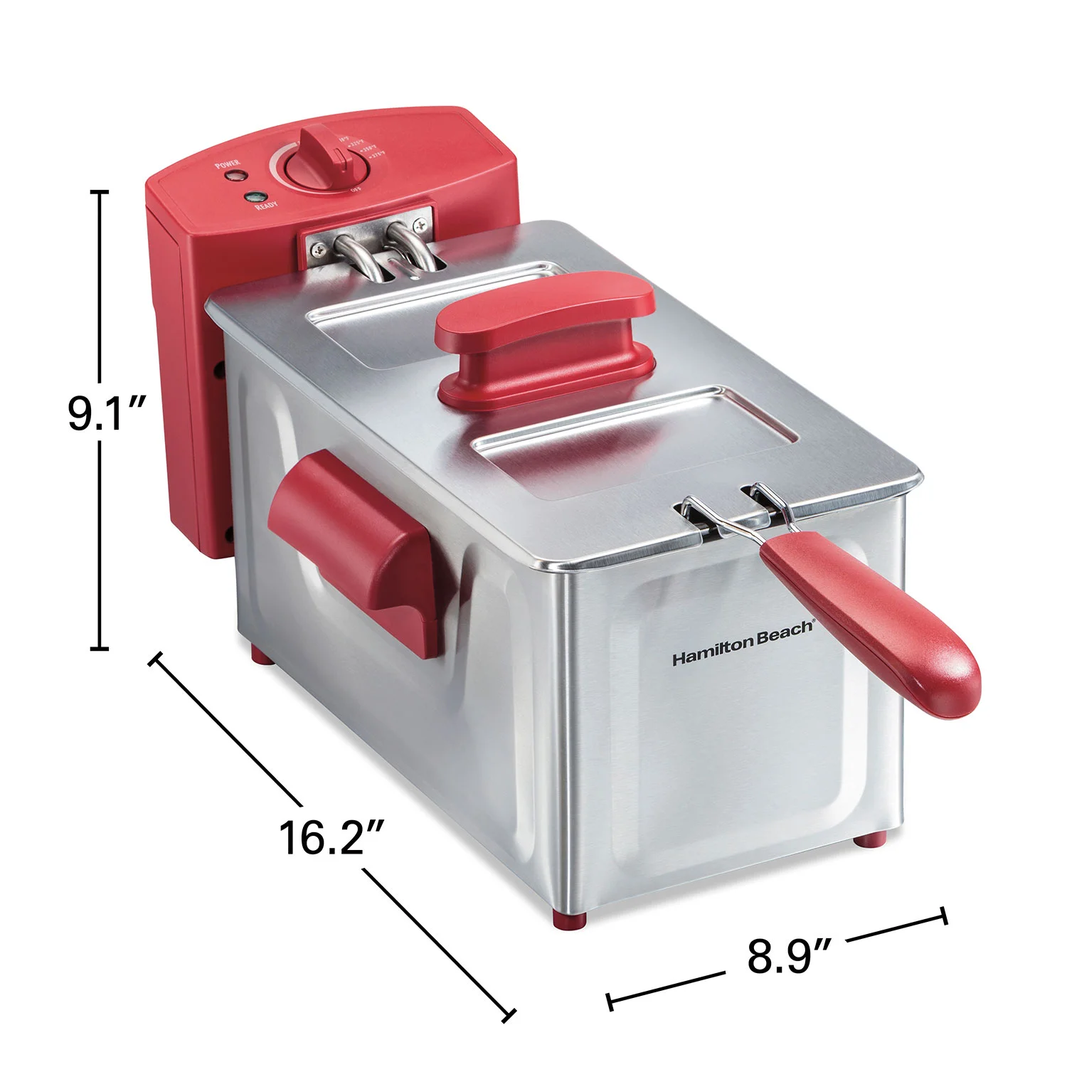 8 Cup Deep Fryer, Red - Image 8