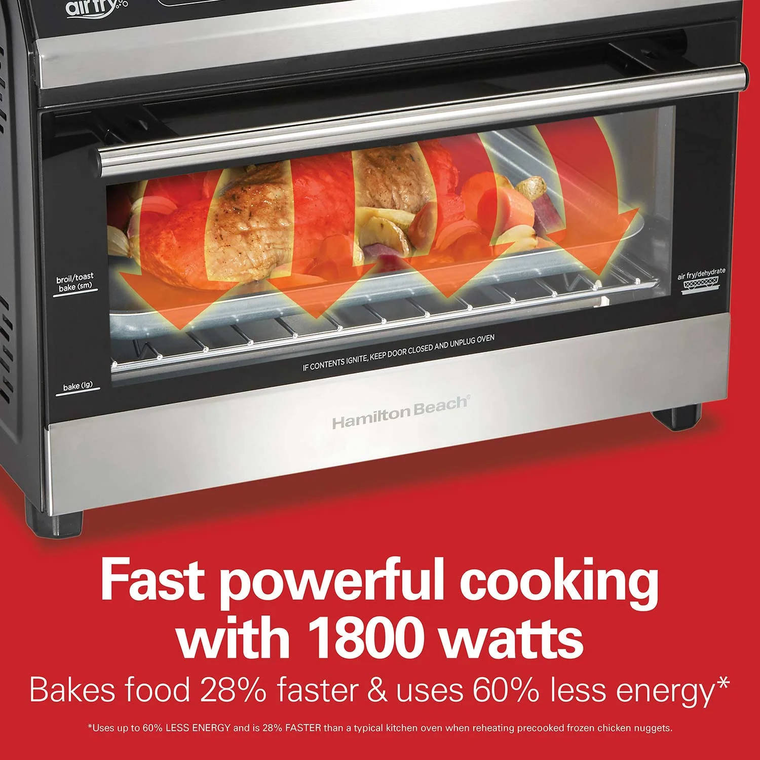 Alternative view of Digital Air Fryer Toaster Oven, 6 Slice Capacity