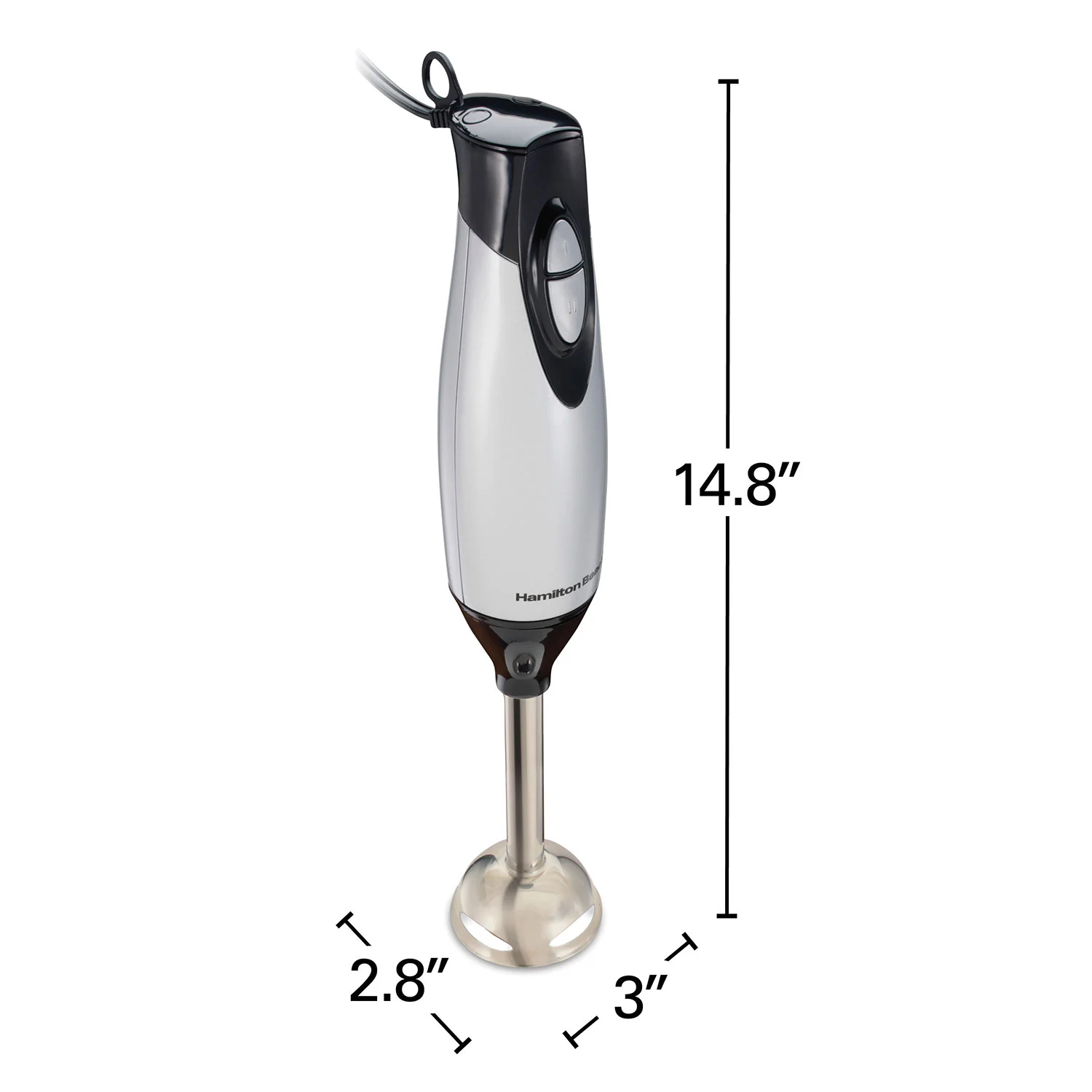 2 Speed Hand Blender with Whisk and Chopping bowl, Silver - Image 7