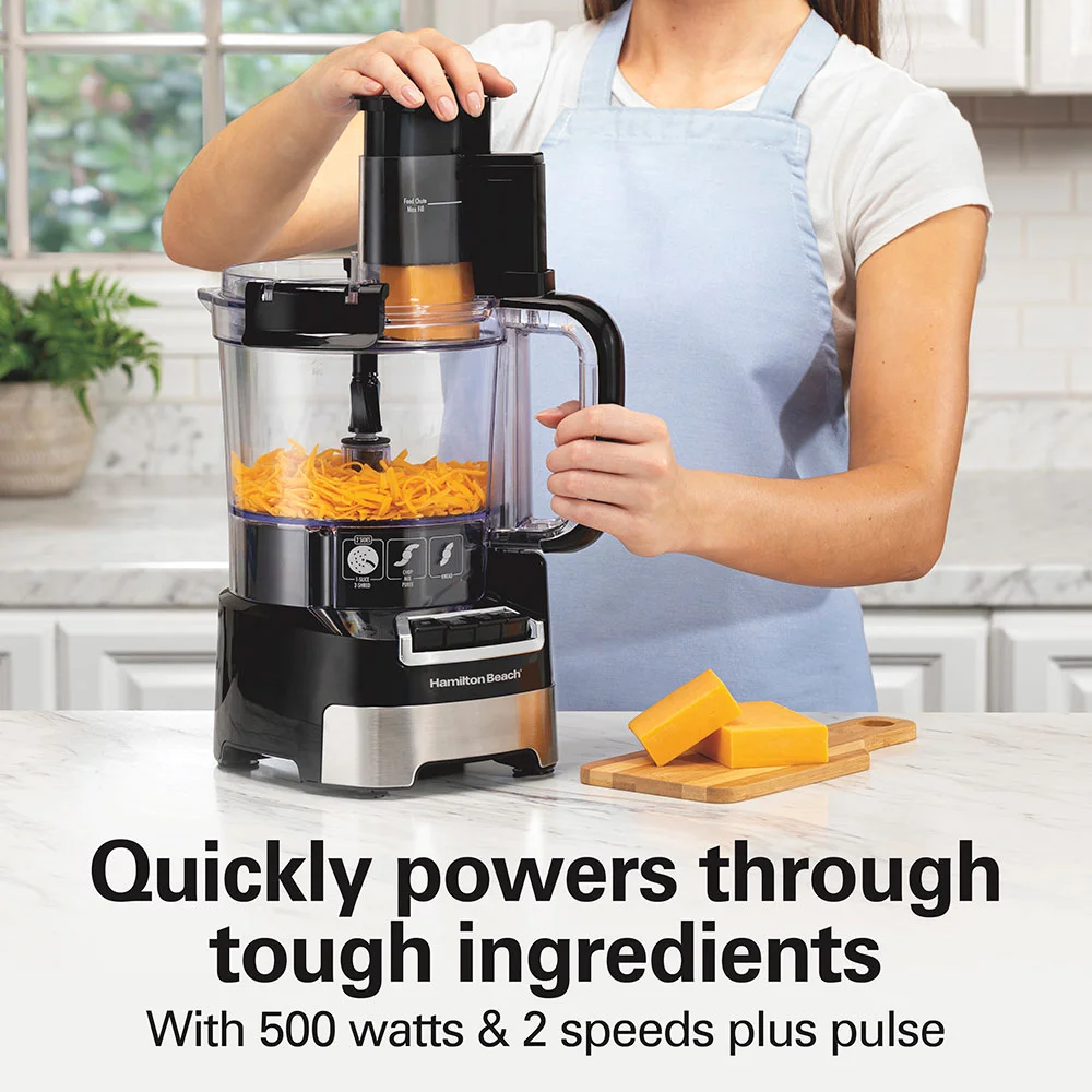 Hamilton Beach® Stack & Snap™ Food Processor, 12 Cup Capacity, Black & Stainless, 70755 - Image 6