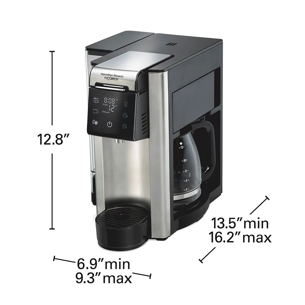 Recertified FlexBrew® Advanced 5-in-1 Coffee Maker, Removable Dual-Position, Black & Stainless - Image 8