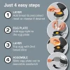 Breakfast Sandwich Maker with Timer, Silver - Image 5