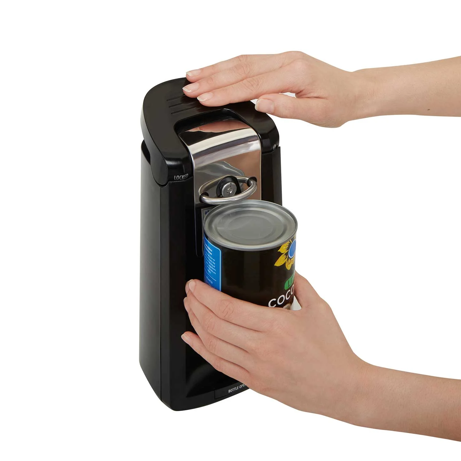SmoothTouch™ Can Opener, Built-In Knife Sharpener and Removable Bottle Opener - Image 3