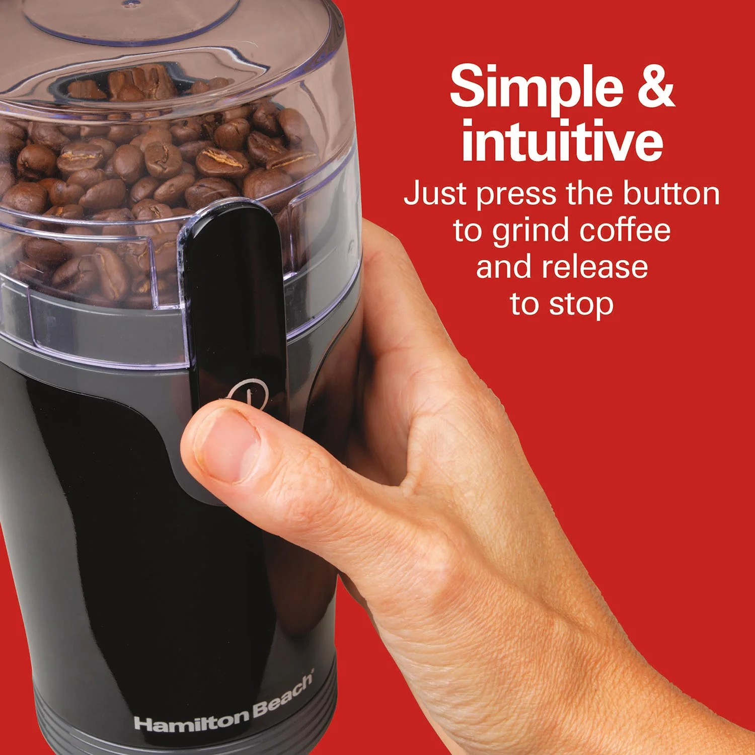 Hamilton Beach Fresh Grind™ Coffee Grinder, Black, 80335G - Image 4