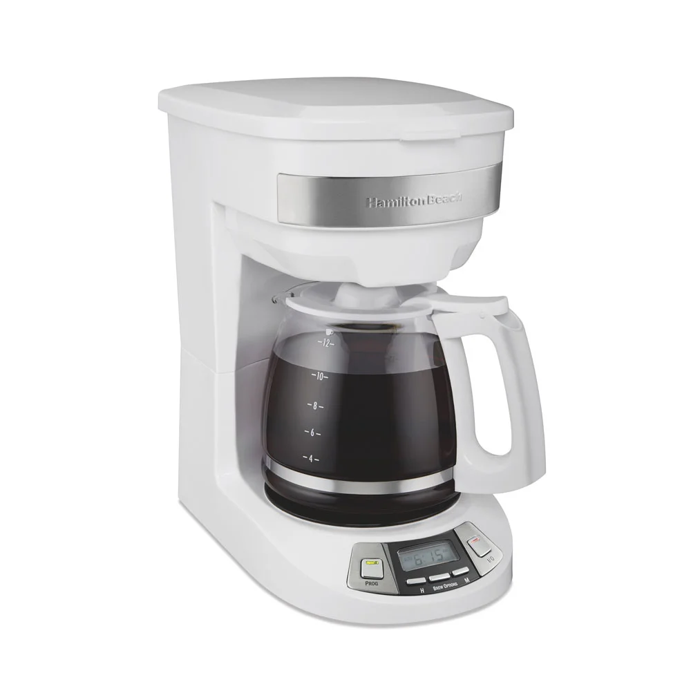 Programmable Coffee Maker, White