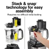 Hamilton Beach® Stack & Snap™ 10-Cup Food Processor with Bowl Scraper, Black, R70822 - Image 3