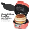 Breakfast Sandwich Maker, Coral - Image 3
