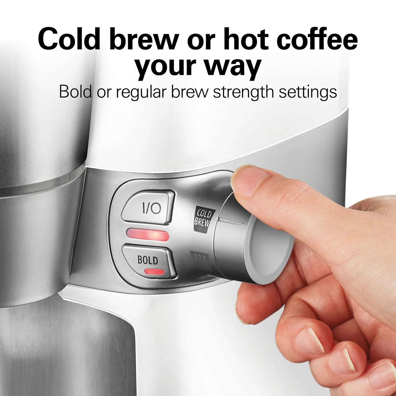 16 Oz. Convenient Craft Rapid Cold Brew and Hot Coffee Maker, White - Image 6