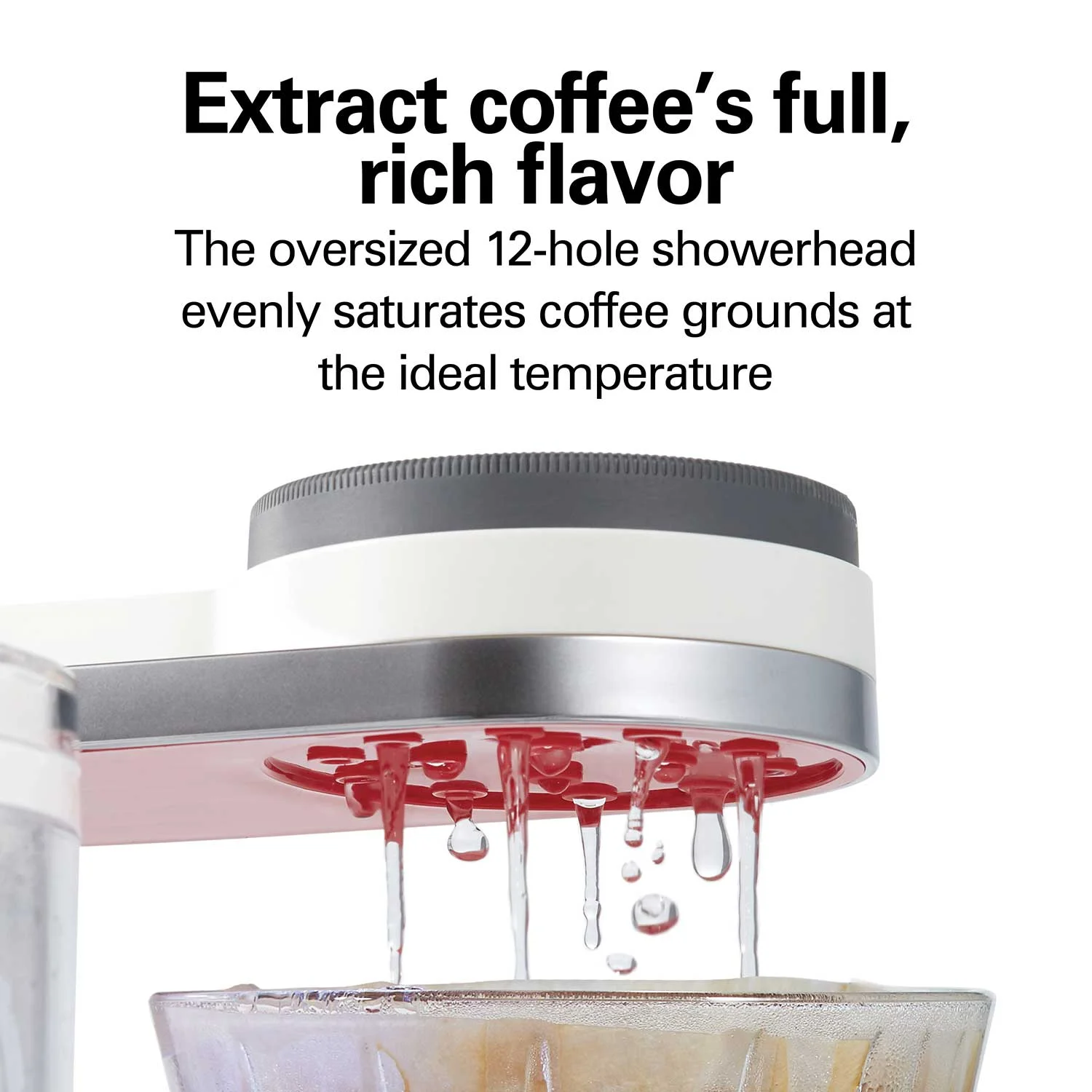 8 Cup Convenient Craft™ Automatic or Manual Pour-Over Coffee Brewer, White - Image 6